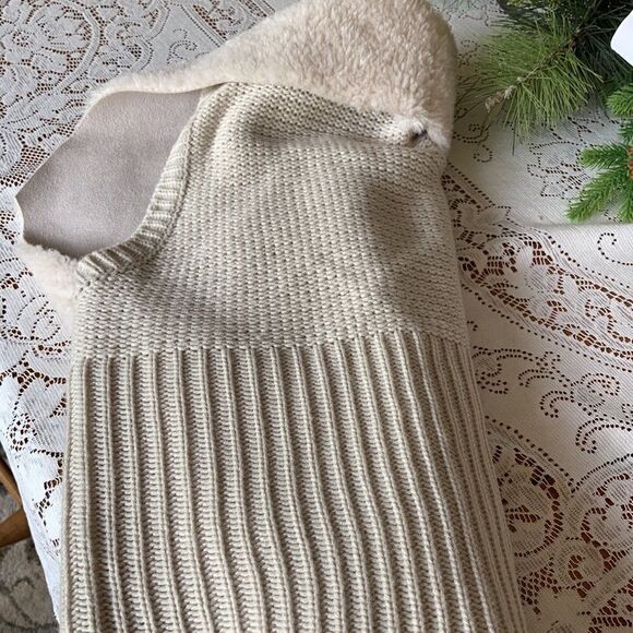 Chelsea&Theodore Faux Shearling Sweater Vest Sz S - Picture 10 of 11